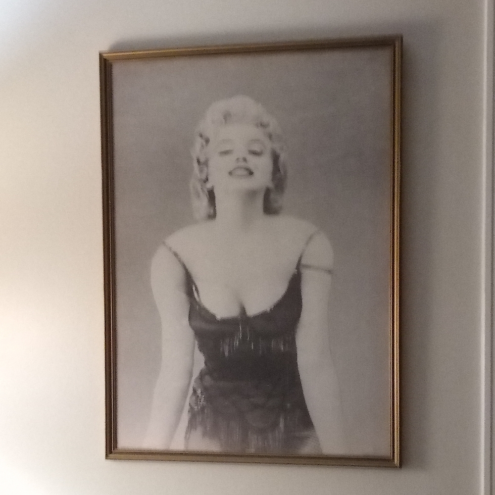 Vtg 1981 Framed Black & White Marilyn Monroe & Dean Martin Lithographs